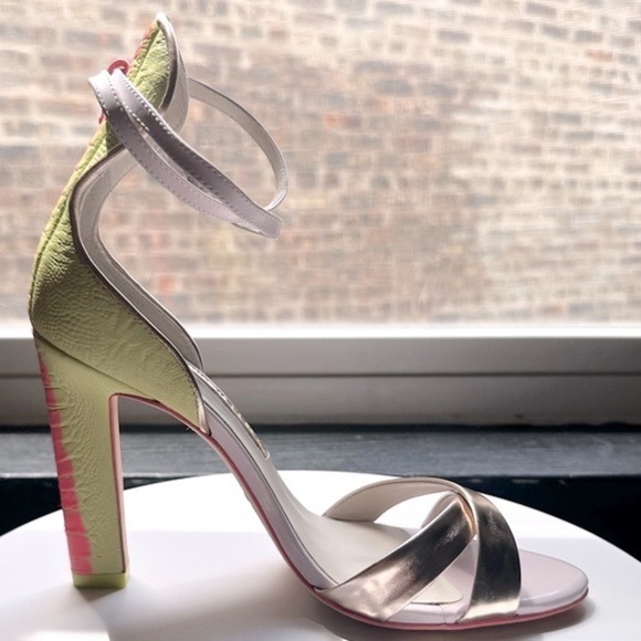 🌺 SOPHIA WEBSTER 👠 Nicole Hot Bubblegum Sandal, Sunny Lime size 38.5 - Picture 7 of 16